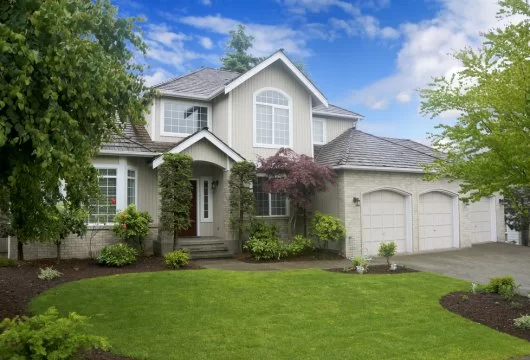 Exterior of a large home on a sunny day
