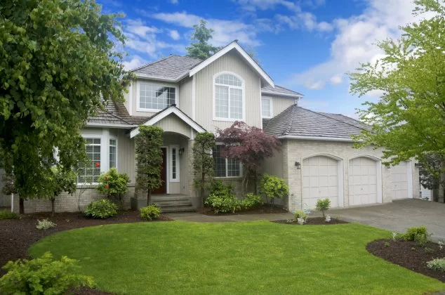 Exterior of a large home on a sunny day