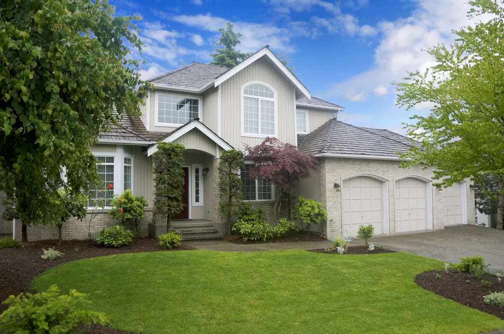 Exterior of a large home on a sunny day