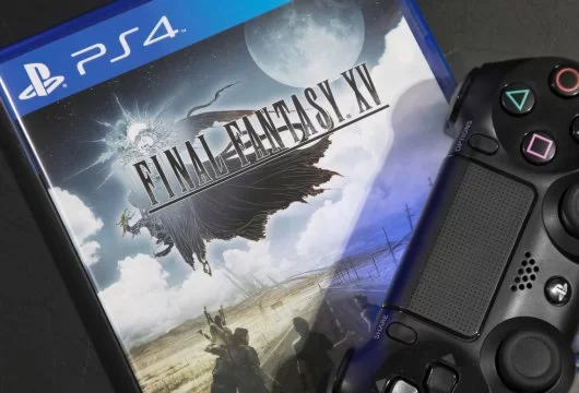 Final Fantasy game with a PS4 controller