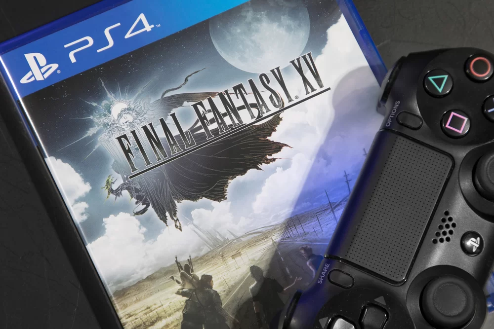 Final Fantasy game with a PS4 controller