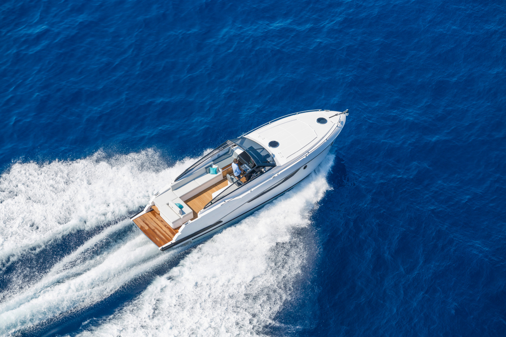 Luxury boat on the water